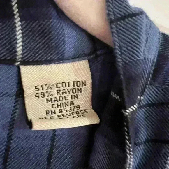 VINTAGE- Ann Taylor Blue and Black Striped Button Down Shirt- Size Medium - Picture 2 of 4